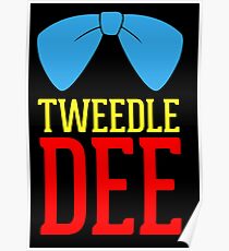 Tweedle Dee and Tweedle Dum Blue Poster