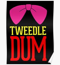 Tweedle Dee and Tweedle Dum Pink Poster