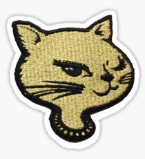 winking cat stickers redbubble