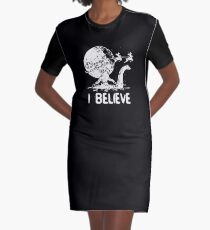 Bigfoot Sasquatch Riding Loch Ness Monster Christmas Graphic T-Shirt Dress