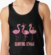 Flamingos Ready for XMAS Funny Humor T-Shirt Tee Gift Tank Top