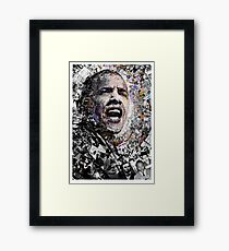 "I Am Not A Perfect Man," Obama Civil Rights and Protest Collage Framed Print