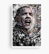 "I Am Not A Perfect Man," Obama Civil Rights and Protest Collage Canvas Print