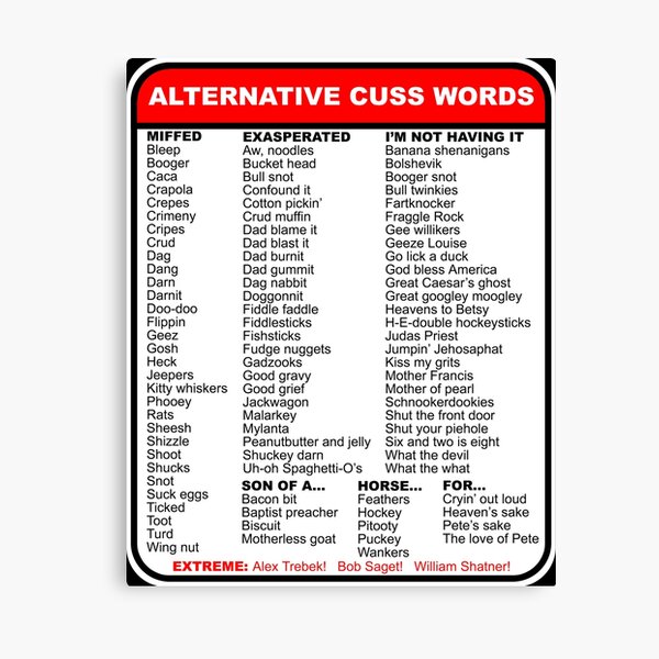 cuss-words-canvas-prints-redbubble