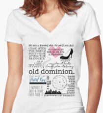 Alte Dominion Lyrics Shirt mit V-Ausschnitt