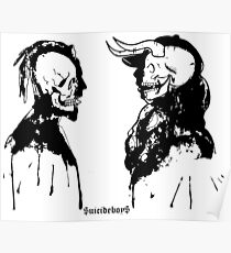 SuicideboyS $uicideboy$ Art Outlines Demons Poster
