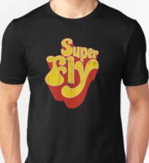 Super Fly Logo (Yellow, Distressed) Unisex T-Shirt