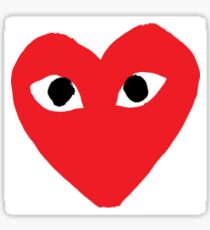 Heart with eyes logo Sticker