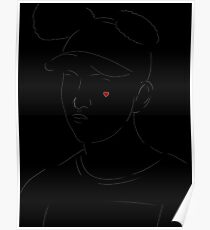 Póster Corazón rojo Taehyung / V BTS