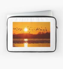 Snow Geese Flying at Sunrise Laptop Sleeve