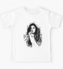 Camiseta para niños Lauren Jauregui logotipo blanco y negro