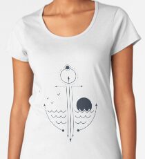 Sea. Sun. Anchor. Creative Double Exposure Women's Premium T-Shirt