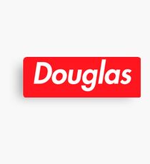 Hello My Name Is Douglas Name Tag Canvas Print