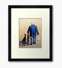 Steak dinner for 3 tonight! Framed Print