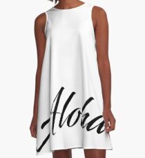 Aloha with tiny heart A-Line Dress