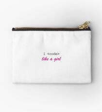 I Code Like a Girl Studio Pouch