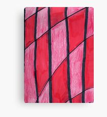 Red Knit Checkers Canvas Print