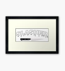 Slasher Horror Thrasher Parody T-Shirt Framed Print