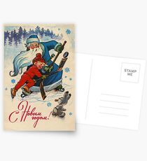 poster, santa claus, cartoon, christmas, ell, ac., illustration, art, lithograph, painting, people, adult, child, old, vertical, color image, marketing, advertisement, pattern, men, old-fashioned Postcards