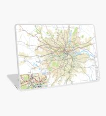 London Underground Geographical Map - Phone/Tablet Case, Poster, Sticker Laptop Skin