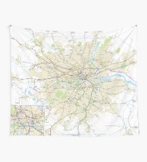London Underground Geographical Map - Phone/Tablet Case, Poster, Sticker Wall Tapestry