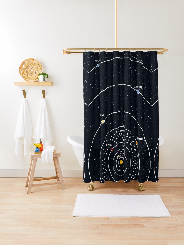 Solar System Shower Curtain By Lintho Redbubble