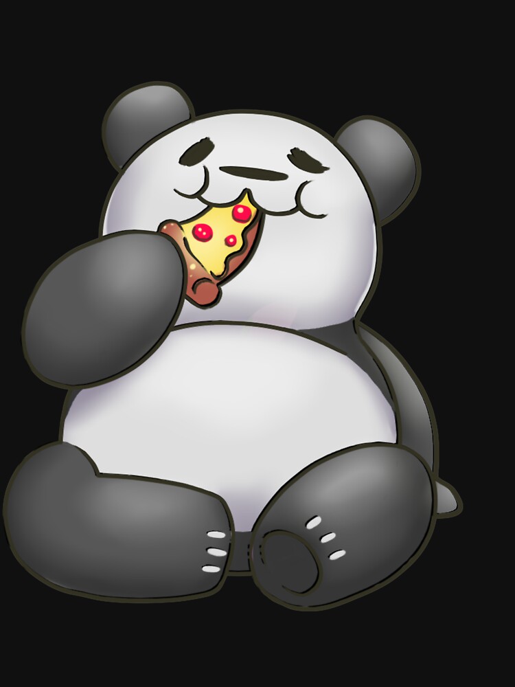 "Panda eats pizza" Unisex TShirt by Kritzelmeister Redbubble