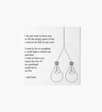 Poem wise words quotes Art Board