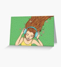 Summer, music and relax Greeting Card
