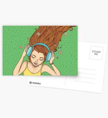 Summer, music and relax Postcards