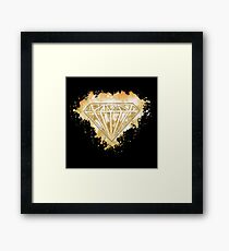 Diamond precious jewelry watercolor painted Framed Print