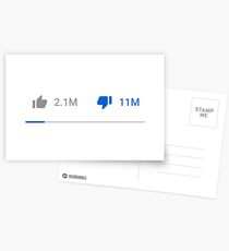 Youtube Rewind 2018 Dislike Ratio Postcards