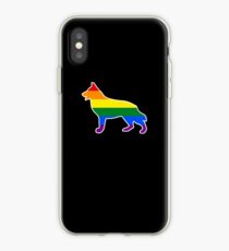 Hundekleidung Homosexueller Schäferhund-Regenbogen-Hundekleidung iPhone-Hülle & Cover