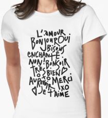 I HEART FRENCH Women's Fitted T-Shirt