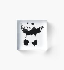 Banksy - Panda With Guns Acrylic Block