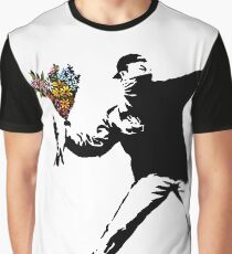 Banksy - Rage, Flower Thrower Graphic T-Shirt
