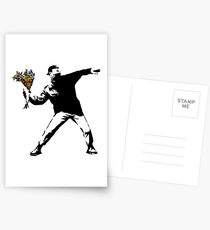 Banksy - Rage, Blumenwerfer Postkarten