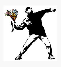 Banksy - Rage, Blumenwerfer Fotodruck