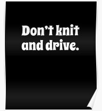 Knitting Yarn Stitches Shirt Gift Poster