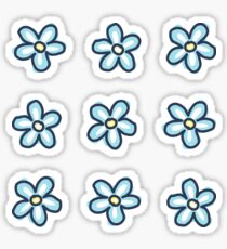 Pegatina Flores azules (9 paquetes múltiples)