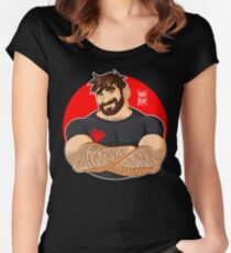 ADAM LIEBT CROSSING ARMS Tailliertes Rundhals-Shirt