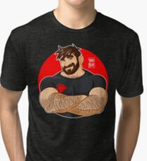 ADAM LIKES CROSSING ARMS Tri-blend T-Shirt