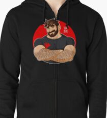 ADAM LIKES CROSSING ARMS Zipped Hoodie