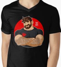 ADAM LIKES CROSSING ARMS V-Neck T-Shirt