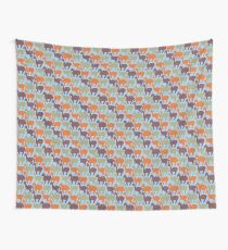 Repeating Colorful Dinosaurs Wall Tapestry