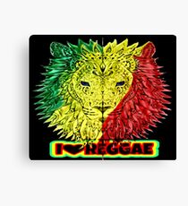 I Love Reggae Canvas Print