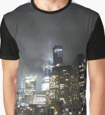 #NYC #NewYork #Manhattan #WorldTradeCenter #city #architecture #skyscraper #tower #cityscape #street #sky #modern #office #dusk #business #reflection #colorimage #builtstructure #light #urbanskyline Graphic T-Shirt