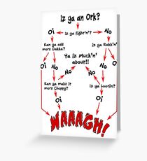 Ork Flow Chart Greeting Card