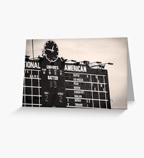Wrigley Field Scoreboard - 12:46pm Greeting Card