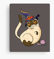 Funny cat kitten halloween costume tee shirts for kids,boys Canvas Print